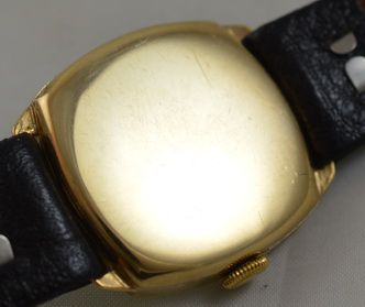 fig 1. 1948 Cortebert 9K Gold Wristwatch