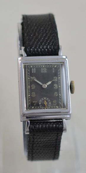 Art Deco German 'Tank' Cased Wristwatch