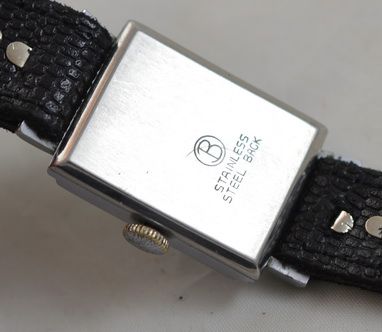 fig 1. Art Deco German 'Tank' Cased Wristwatch
