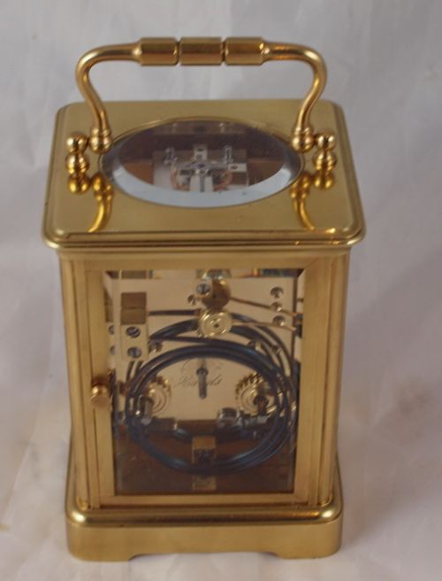 fig 1. French Carriage Clock retailed by Stradling of Newbury