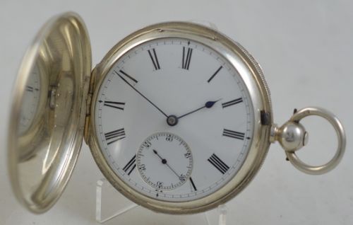 1864 Silver Hunter Pocket Watch, Morton, London