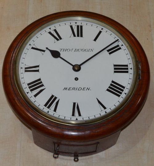 An English Fusee Dial Clock by Thos. Buggin, Meriden