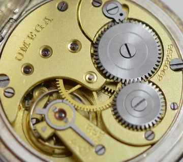 fig 1. 1909 Omega Niello Pocket Watch