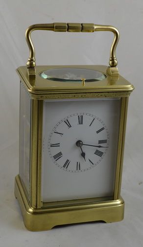 A Striking & Repeating French Brass Cased Carriage Clock