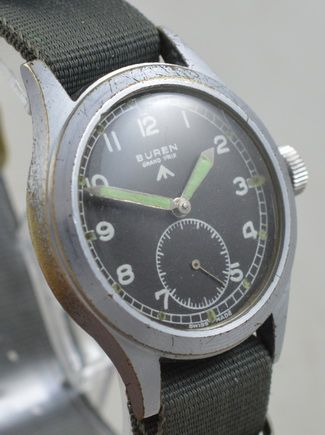 fig 1. Buren Dirty Dozen British Military Wristwatch