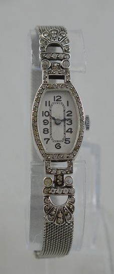 1930 Silver and Marcasite Cocktail Watch
