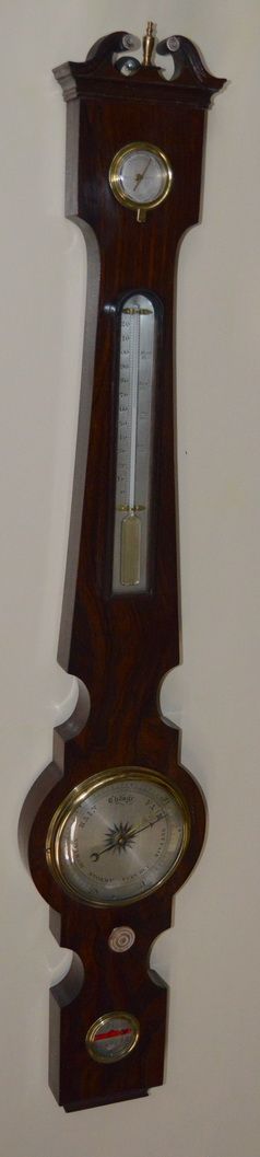 A Rare Small 4" Mercury Wheel Barometer, by Poppi, London