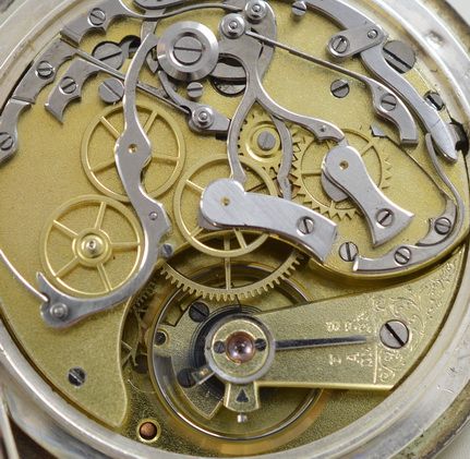 fig 1. 1906 Omega Chronograph Pocket Watch