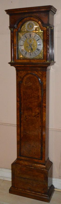 A Superb Early Walnut Longcase Clock by T. Haslewood, London  Circa. 1720