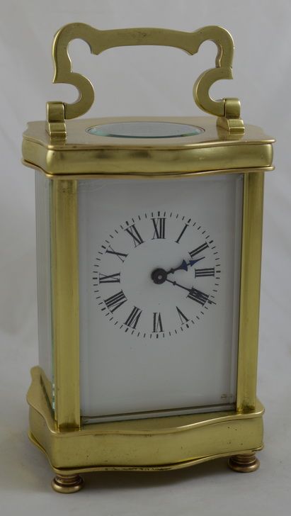 French Brass 'Douchine' Case Carriage Clock