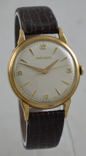 1957 Movado 9k Gold Wristwatch