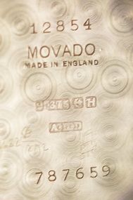fig 1. 1957 Movado 9K Gold Wristwatch
