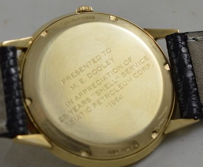 fig 1. 1964 Hamilton Thin-O-Matic 14K Gold Wristwatch