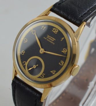 fig 1. 1944 Tissot 14K Gold Wristwatch