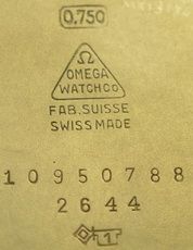 fig 1. 1950 18K Gold Omega Automatic Wristwatch