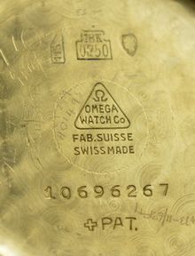 fig 1. 1946 18K Gold Omega 'bumper' Automatic Wristwatch