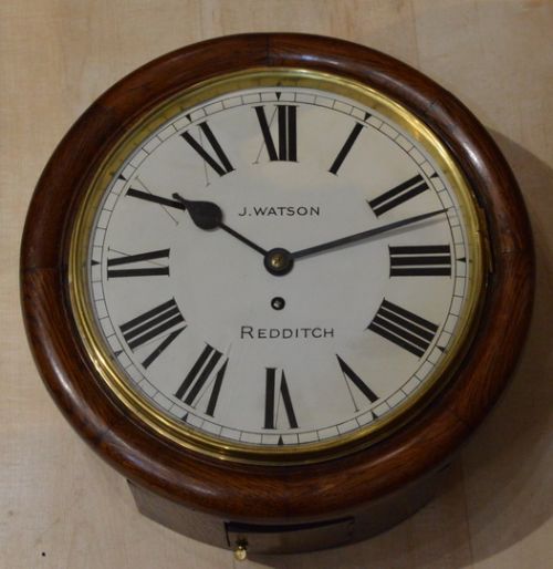 J Watson, Redditch, Fusee Dial Clock