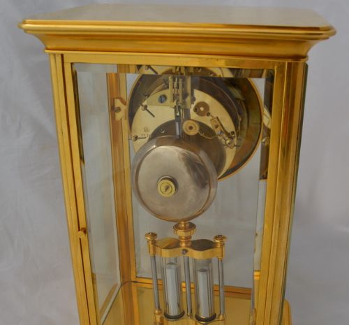 fig 1. French Four Glass Mantel Clock, Samuel Marti, Paris