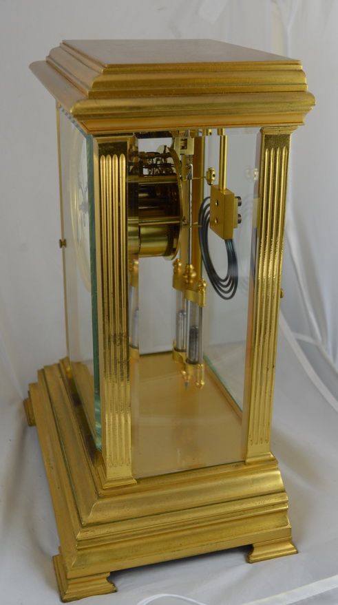 fig 1. French Four Glass Mantel Clock, Samuel Marti, Paris