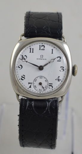 1930s Omega Cushion Cased Wristwatch with Box