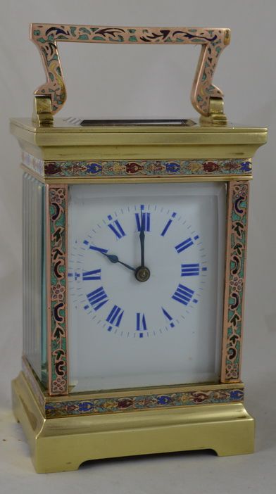 French Decorative Enamel Carriage Clock