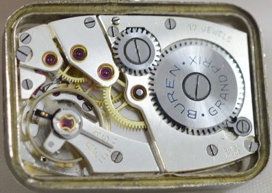 fig 1. 1930s Buren Grand Prix 'Tank' Style Wristwatch