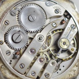 fig 1. 1917 Silver Cushion Cased Wristwatch
