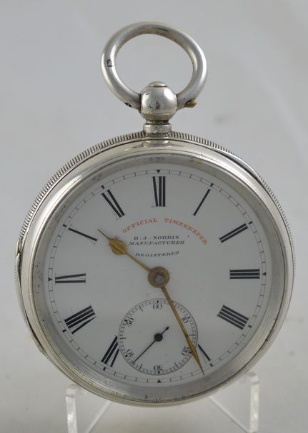1886 H J Norris, Coventry Silver English Fusee Pocket Watch