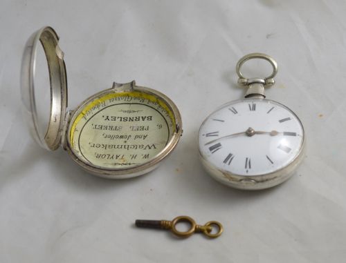fig 1. An 1809 Georgian Silver Pair Cased Pocket Watch