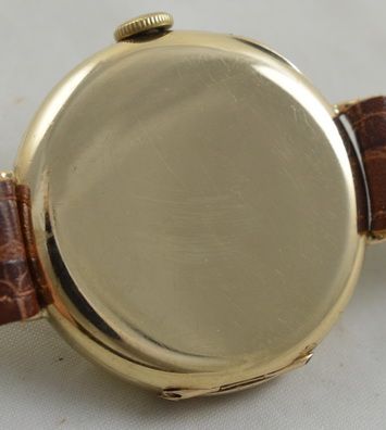 fig 1. 1930 9K Gold JW Benson Wristwatch
