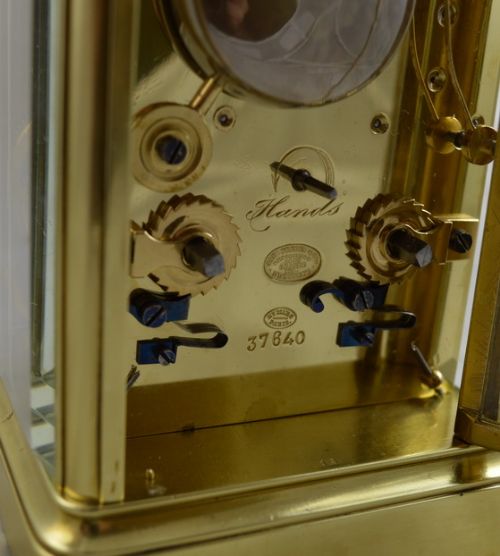 fig 1. An Early French Bell Striking Carriage Clock