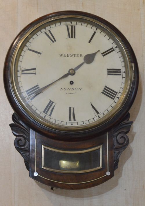 A Georgian Dropdial Wall Clock by Webster of London