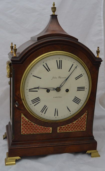 A Georgian Twin Fusee Bracket Clock by Skinner, Exeter