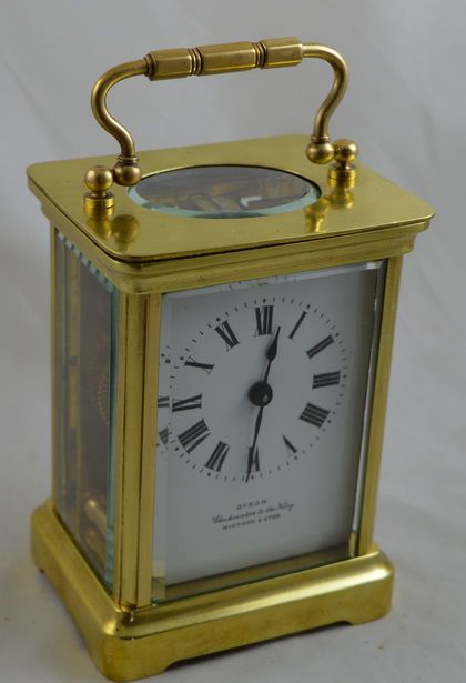 fig 1. A French Carriage Clock wth its original Box