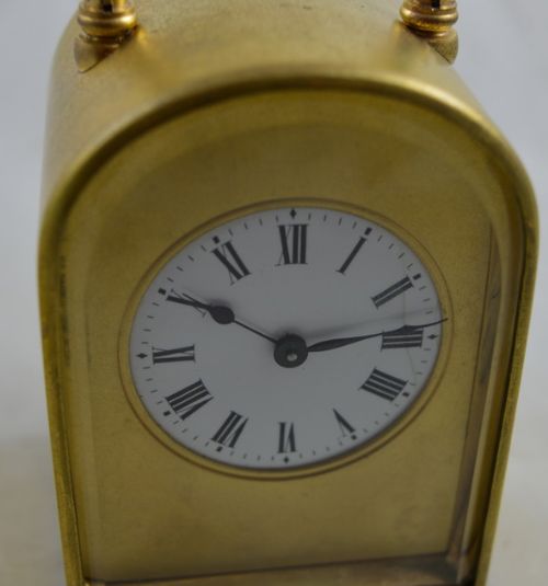 fig 1. A Small French Gilt Carriage Clock