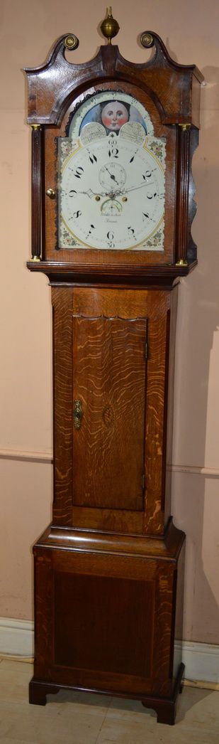 A Moon Phase Longcase Clock by Webb & Son, Frome
