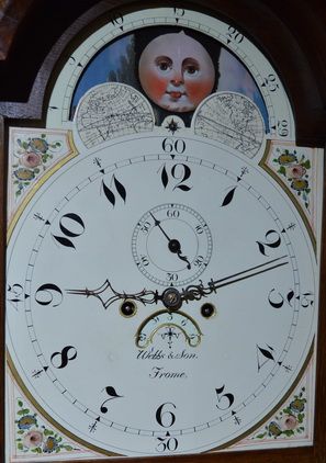 fig 1. A Moon Phase Longcase Clock by Webb & Son, Frome