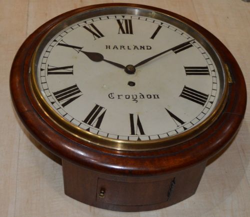 A Fusee Dial Clock by Henry Harland of Croydon