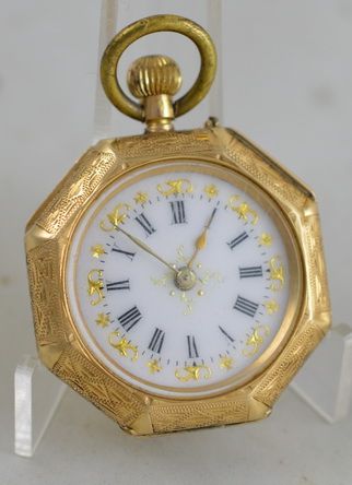 14k Gold Octagonal Pocket Watch