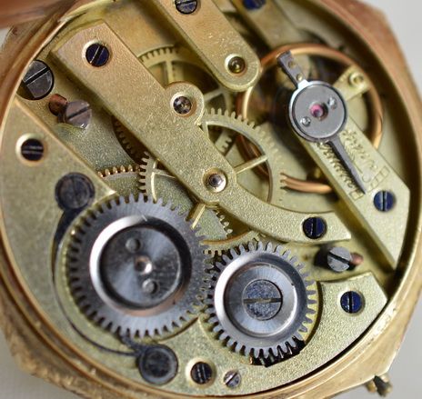 fig 1. 14K Gold Octagonal Pocket Watch