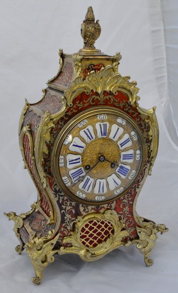 A Good Quality French Boulle Tortoishell Mantle Clock by Richard & Co.