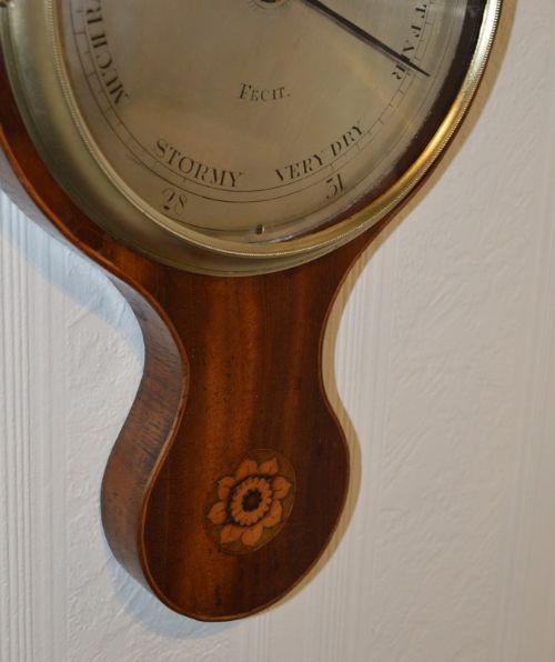 fig 1. Georgian Mercury Wheel Barometer A Corti, London