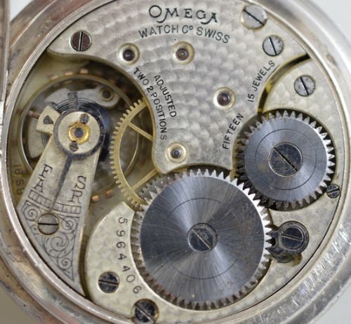 fig 1. 1921 Omega Full Hunter Pocket Watch