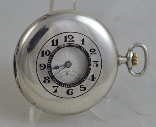 1924 Silver Half Hunter Pocket Watch