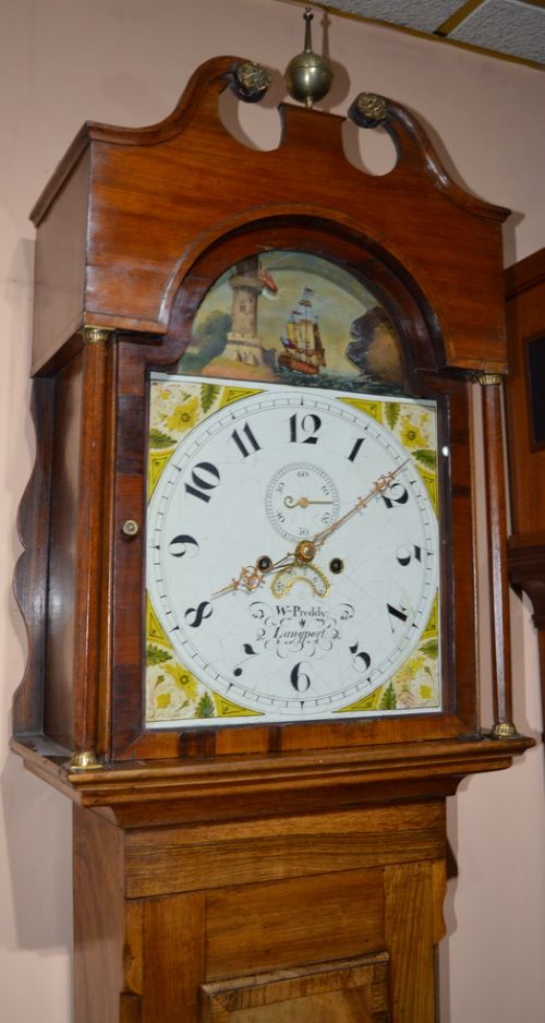 fig 1. A Rocking Ship Longcase by Preddy, Langport