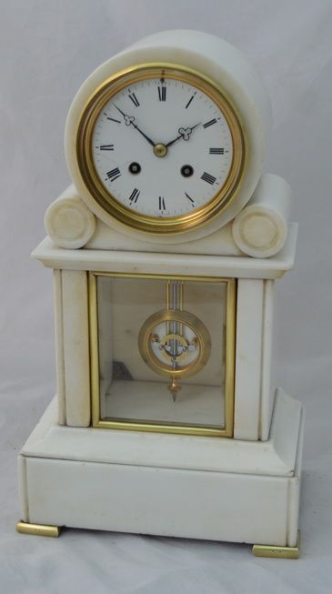 A White Marble Mantle Clock