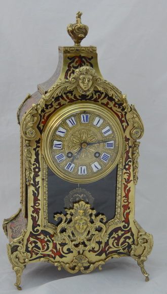 French Boulle Inlaid Mantel Clock