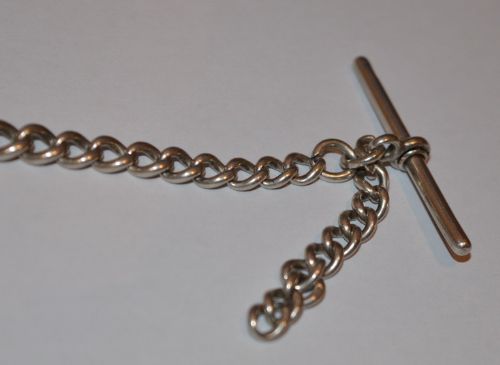 A Silver Pocket Watch Chain