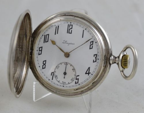1926 Engraved Longines Full Hunter Pocket Watch