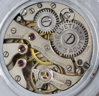fig 1. 1930s Helvetia German Pilots Watch